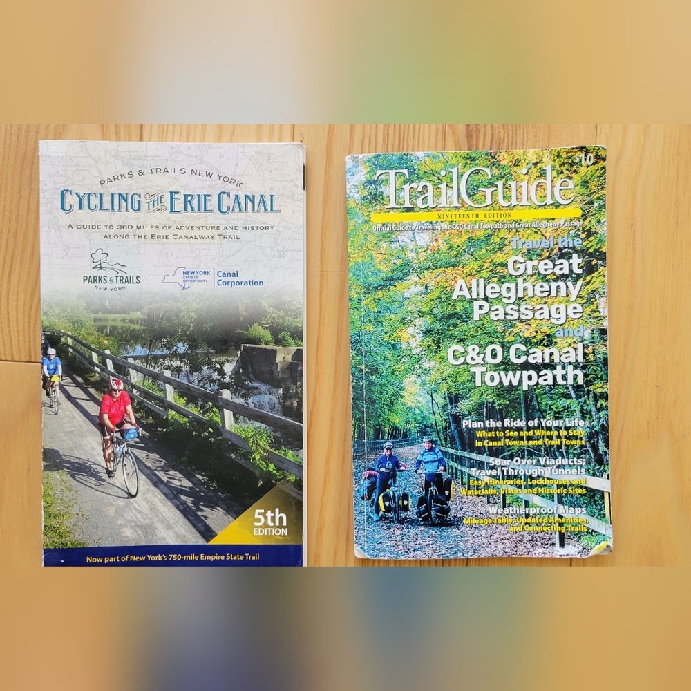 Biking Guide Books.  The Erie Canal and GAP/C & O Towpath Trail
